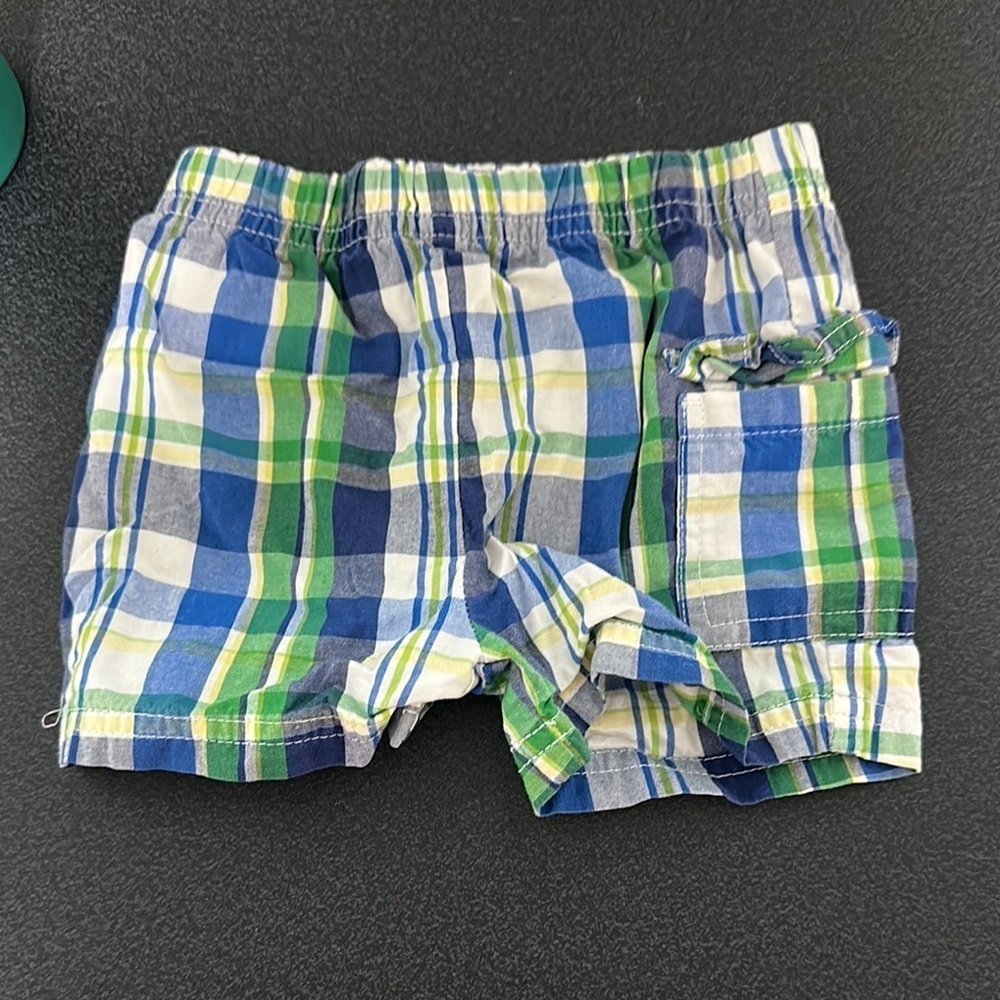 Garanimals Blue and Green Plaid Shorts